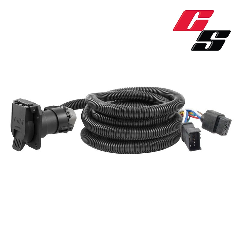 CURT 10' CUSTOM WIRING EXTENSION HARNESS (ADDS 7-WAY RV BLADE TO TRUCK BED) #56000