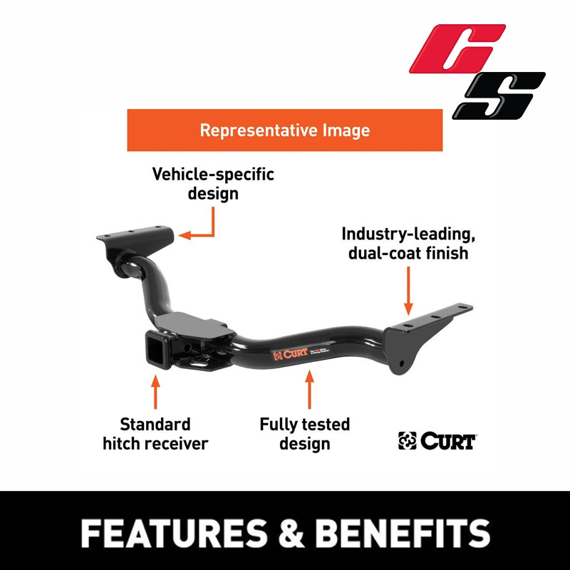 CURT CLASS 3 TRAILER HITCH, 2" RECEIVER, SELECT MERCEDES-BENZ GLA 250 #13490 - Image 3