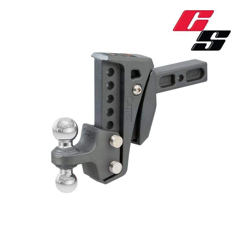CURT REBELLION XD ADJUSTABLE CUSHION HITCH (2" SHANK, 2", 2-5/16" BALLS, 15K) #45951